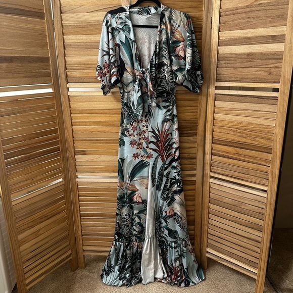 PatBO Eden Jersey Maxi Dress in Verde Size M - Picture 4 of 9